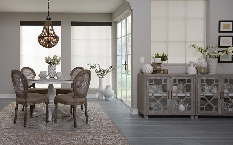 Lutron Shades in a Living room